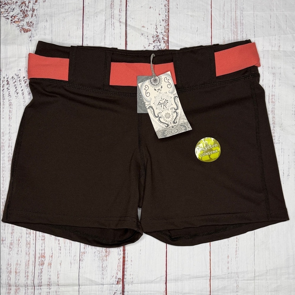 Prana Brown Shorts with Coral Accents Size M